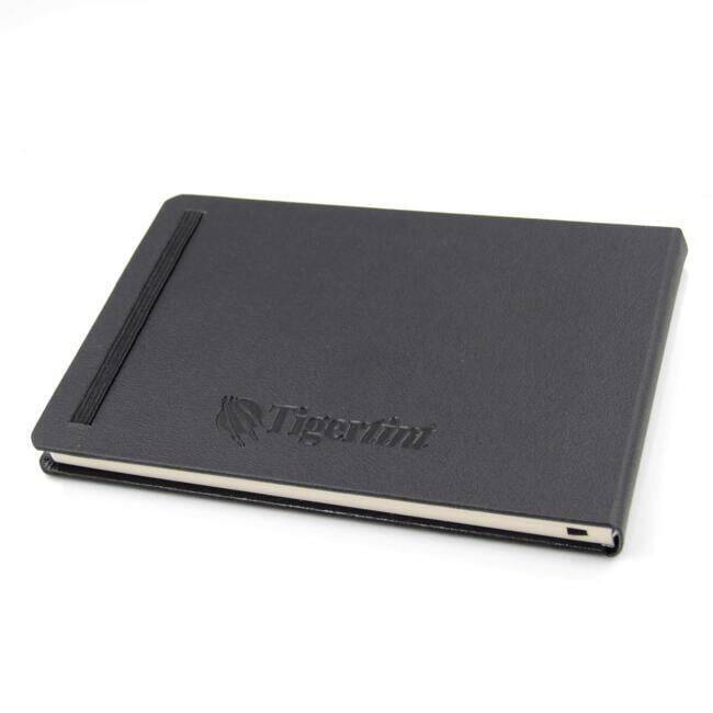 Tigertint Hard Cover Sketchbook 140g Horizontal A5 80 Sheets Black - 1