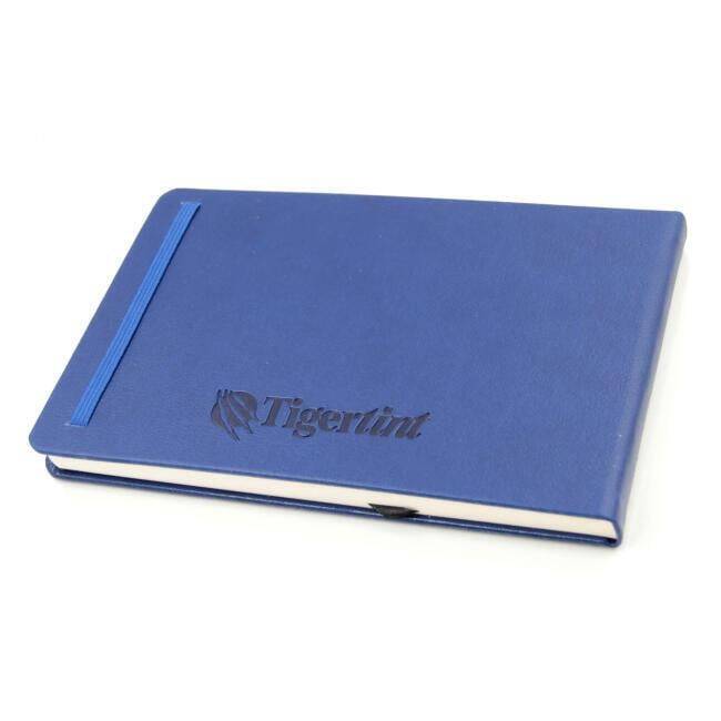 Tigertint Hard Cover Sketchbook 140g Horizontal A5 80 Sheets Blue - 1