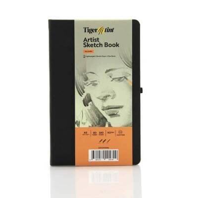 Tigertint Sketchbook Hard Cover Sketchbook 90 gr A5 80 Sheets Black - 1