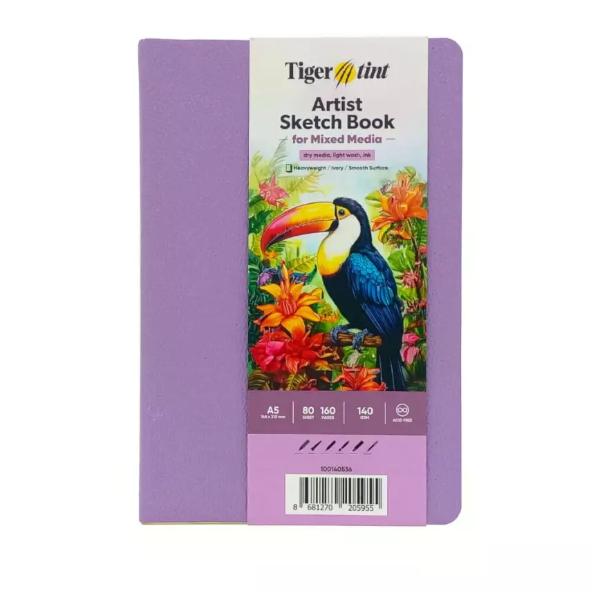Tigertint Soft Cover Notebook 140gr 80p. lilac - 1