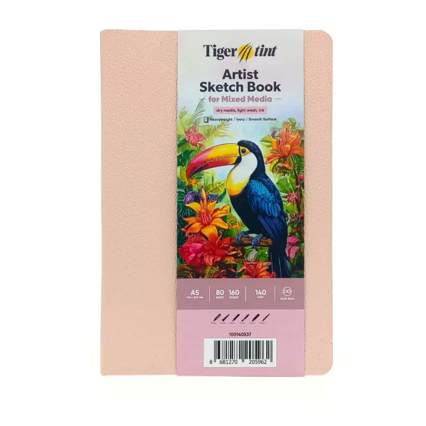 Tigertint Soft Cover Notebook 140gr 80p. Powder Pink - 1