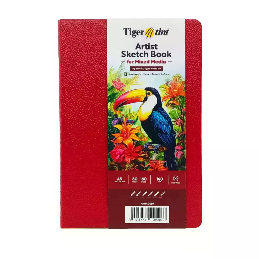 Tigertint Soft Kapak Defter 140gr 80yp. Koyu Kırmızı - 1