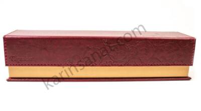 Tiryaki Art Imitation Leather Pen Holder Large Claret Red - 3
