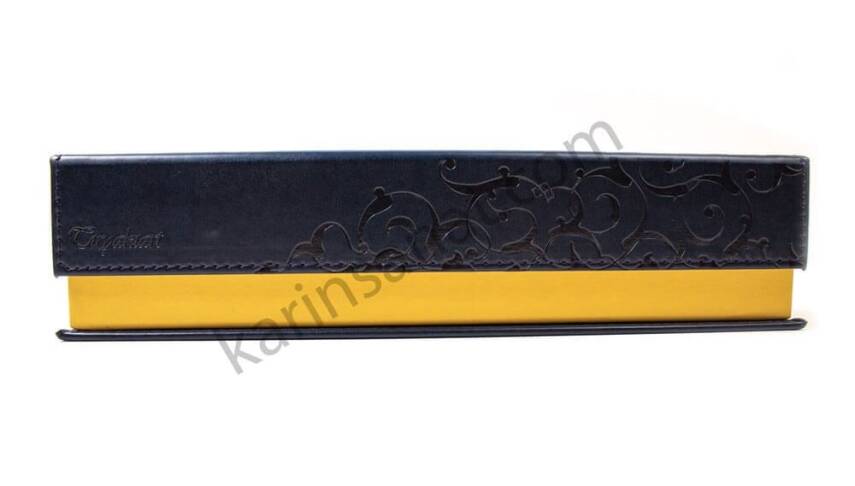 Tiryaki Art Imitation Leather Pen Holder Large Navy Blue - 2