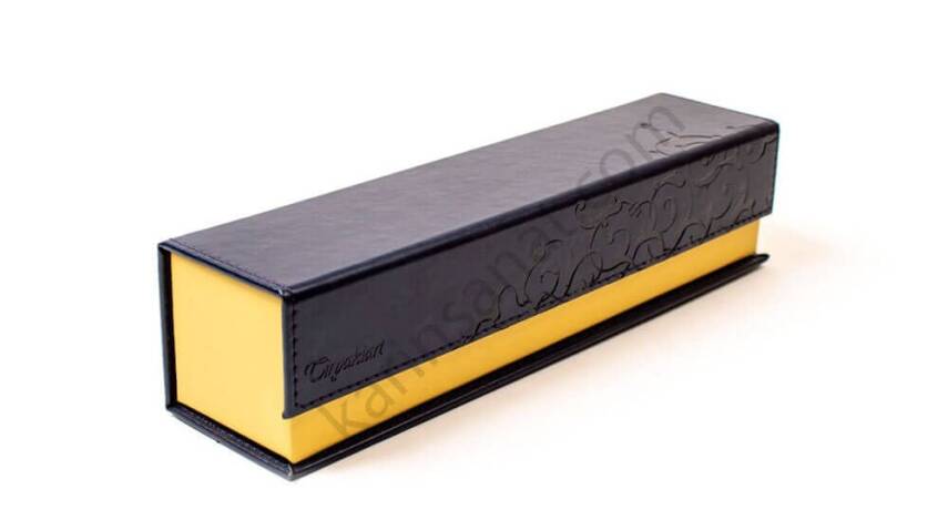 Tiryaki Art Imitation Leather Pen Holder Large Navy Blue - 3