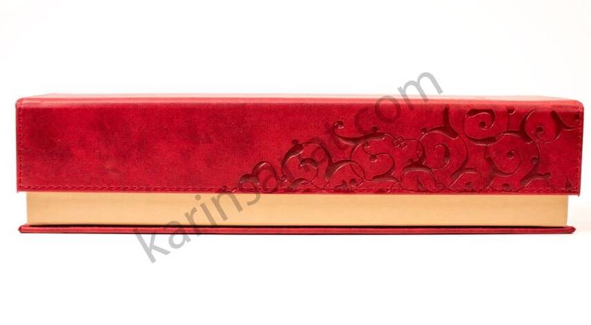 Tiryaki Art Imitation Leather Pen Holder Large Red - 3