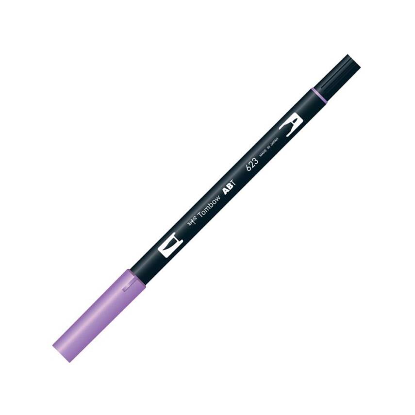 Tombow Dual Brush Pen Grafik Çizim Kalemi 623 Purple Sage - 1