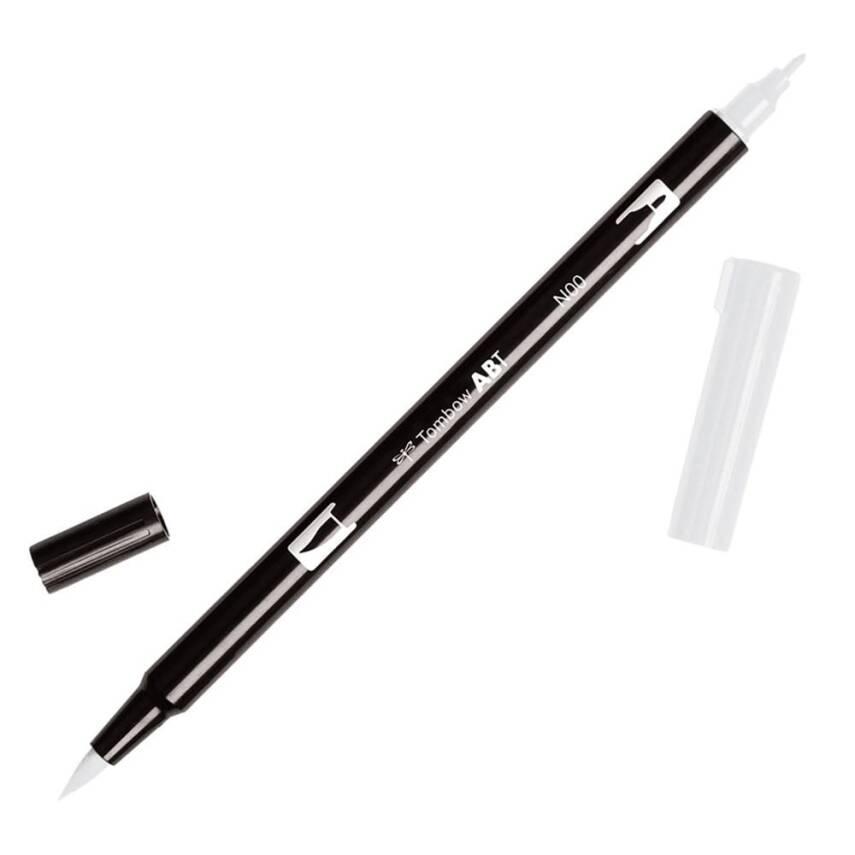 Tombow Dual Brush Pen Grafik Çizim Kalemi N00 Colorless Blender (Renk Açıcı-Kaynaştırıcı) - 1