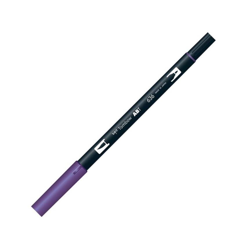 Tombow Dual Brush Pen Graphic Drawing Pen 636 Imperial Purple - 1