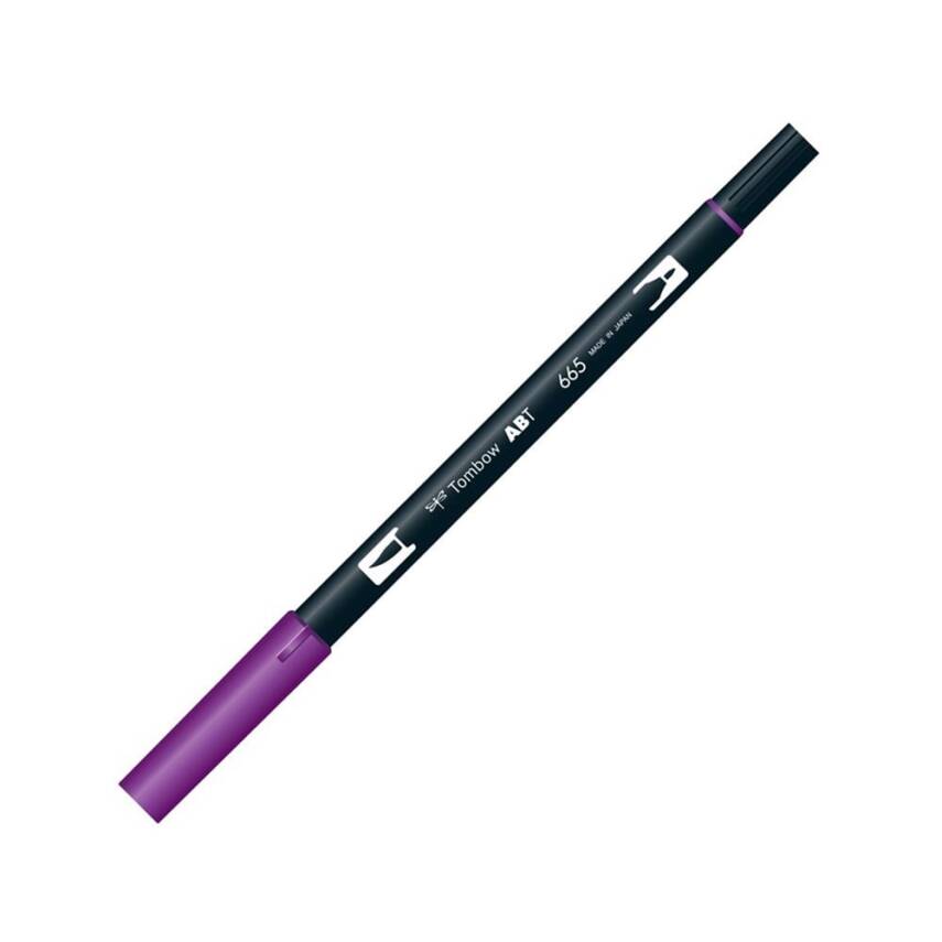 Tombow Dual Brush Pen Graphic Drawing Pen 665 Purple - 1