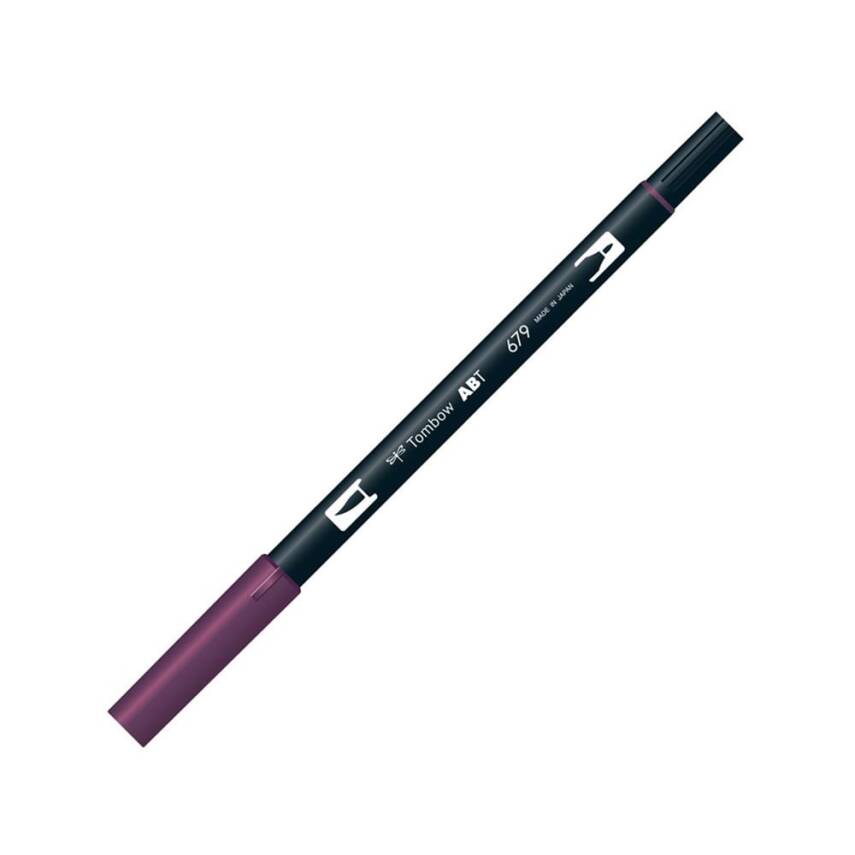 Tombow Dual Brush Pen Graphic Drawing Pen 679 Dark Plum - 1