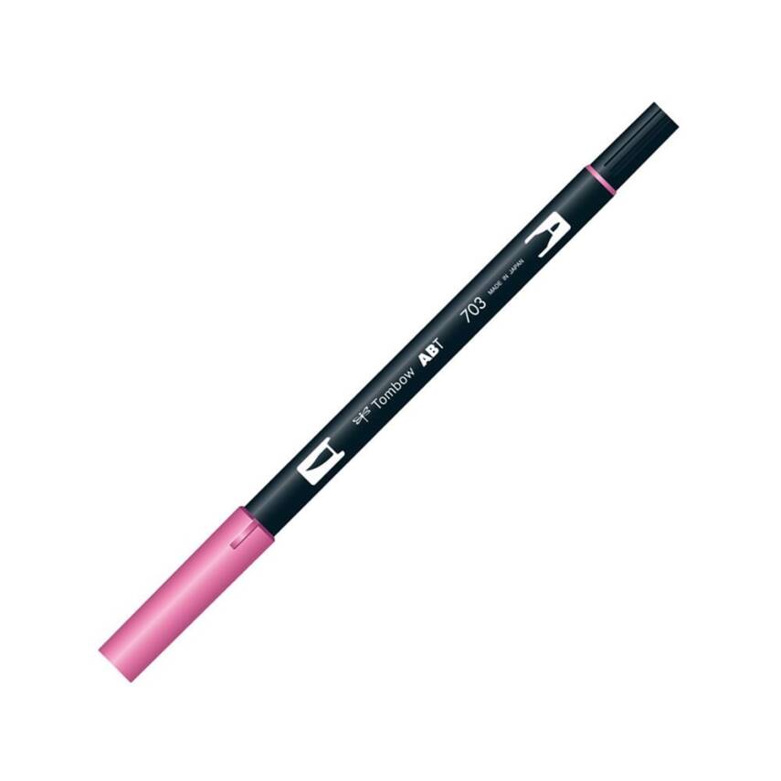 Tombow Dual Brush Pen Graphic Drawing Pen 703 Pink Rose - 1
