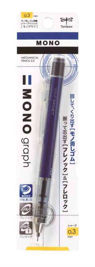 Tombow Mono Grapy Pencil 0,3Mm Blue with Blister - 1