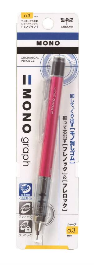 Tombow Mono Grapy Pencil 0,3Mm Pink with Blister - 1