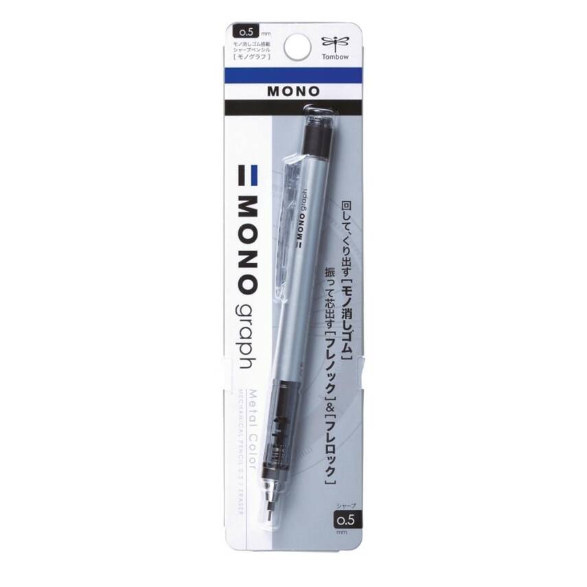 Tombow Mono Grapy Versatil Kalem 0.5 mm Blister Silver - 1