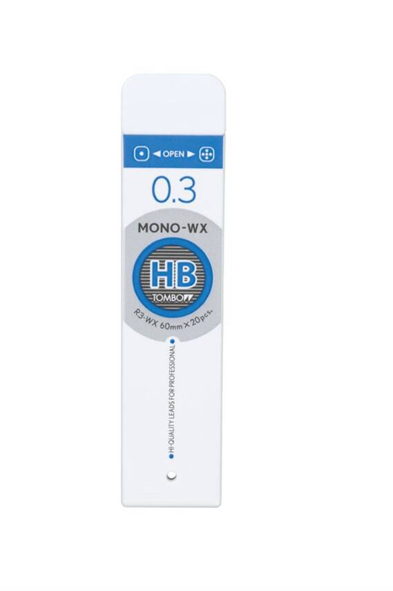 Tombow Mono-Wx Professional Pencil Lead 0.3 mm H 20 Tube - 1