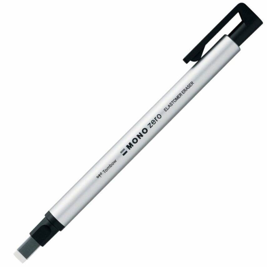 Tombow Mono Zero Basmalı Kalem Silgi 2,5x5 mm - Gümüş - 1