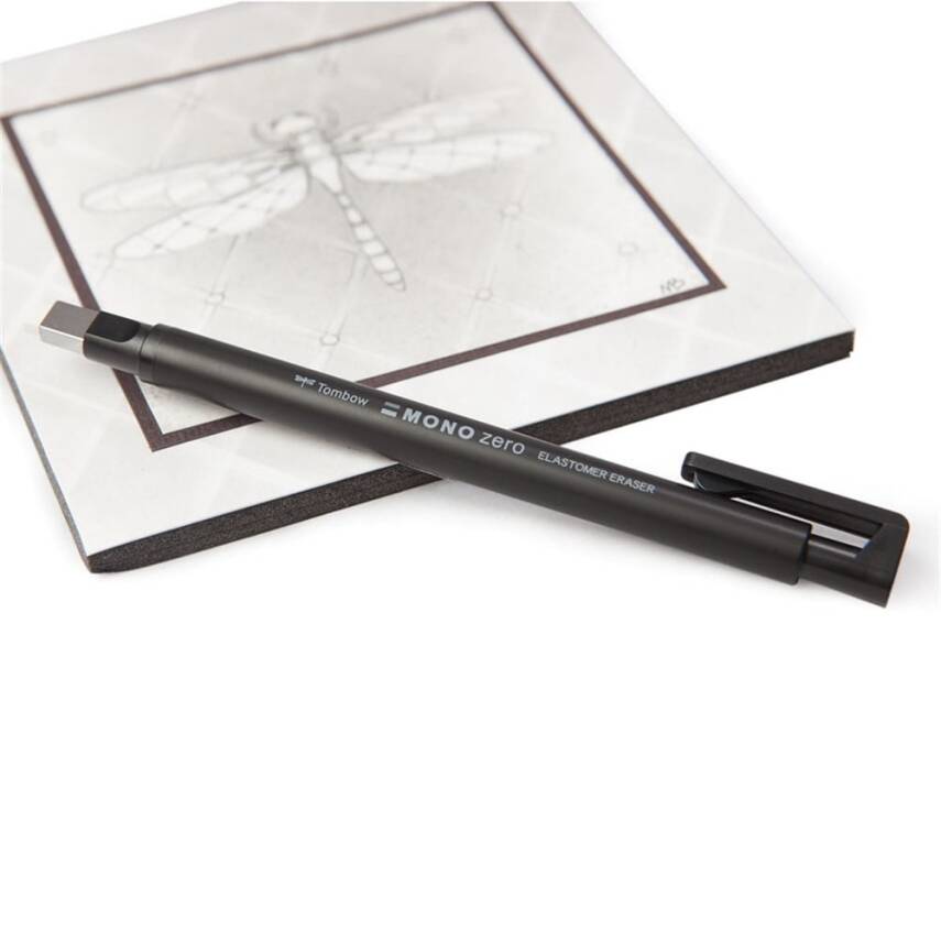 Tombow Mono Zero Retractable Pencil Eraser 2.5x5 mm - Black - 3