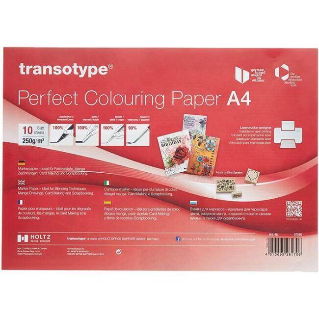 Transotype Marker Paper A4 250 g 10 Sheets - 1