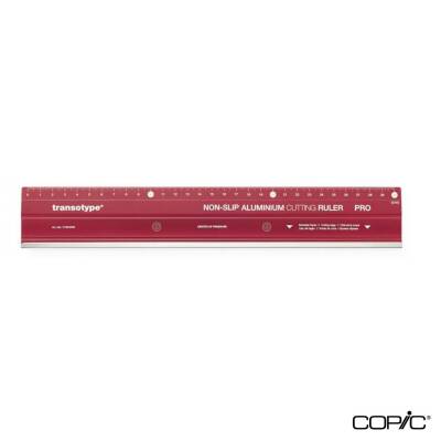 Transotype Professional Aluminum Non-Slip Ruler 30cm - 1