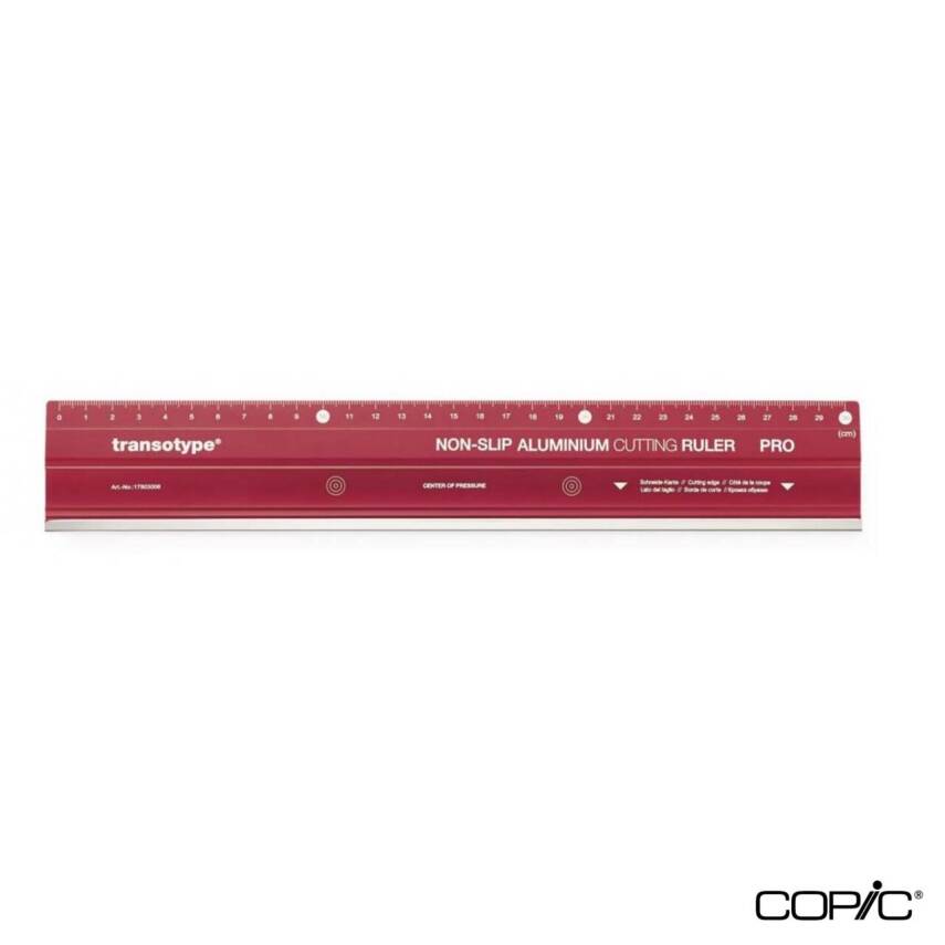 Transotype Profesyonel Alüminyum Kaymaz Cetvel 30 Cm - 1