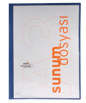 Umix A3 Presentation Folder Navy Blue 40 Bags