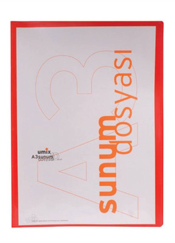 Umix A3 Presentation Folder Red 20 Bags - 1