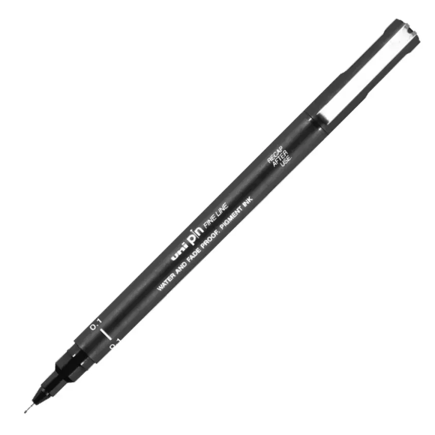 Uni-Ball Pin Fine Line Technical Drawing Pen 0.1 mm Dark Gray - 1