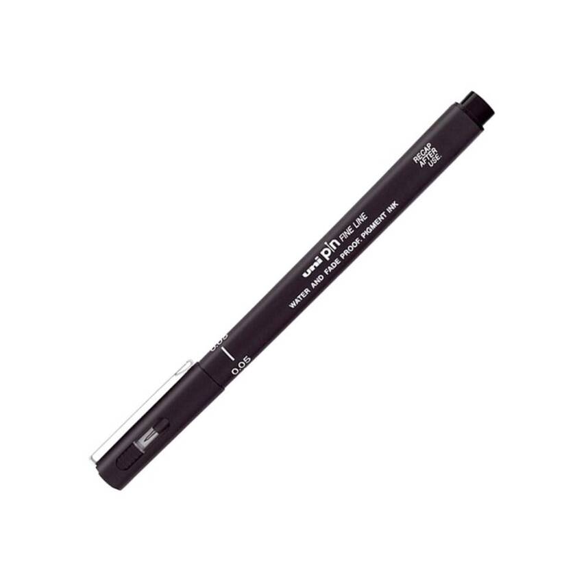 Uni-Ball Pin Fine Line Teknik Çizim Kalemi 0.05 mm Siyah - 1
