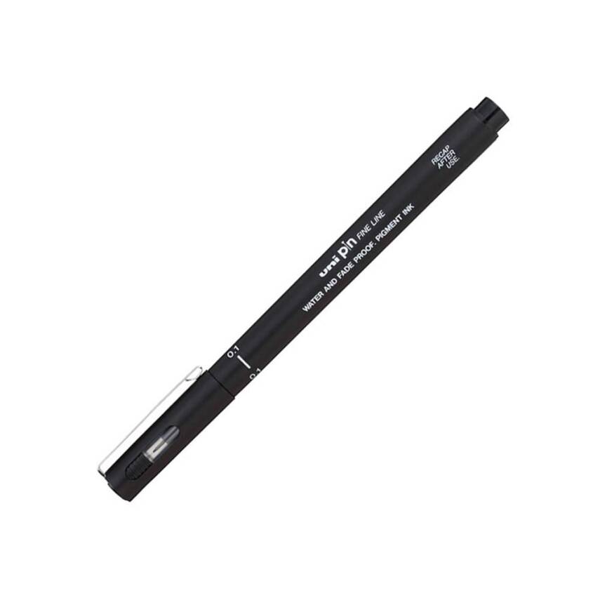 Uni-Ball Pin Fine Line Teknik Çizim Kalemi 0.1 mm Siyah - 1
