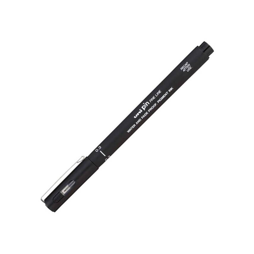 Uni-Ball Pin Fine Line Teknik Çizim Kalemi 0.3 mm Siyah - 1