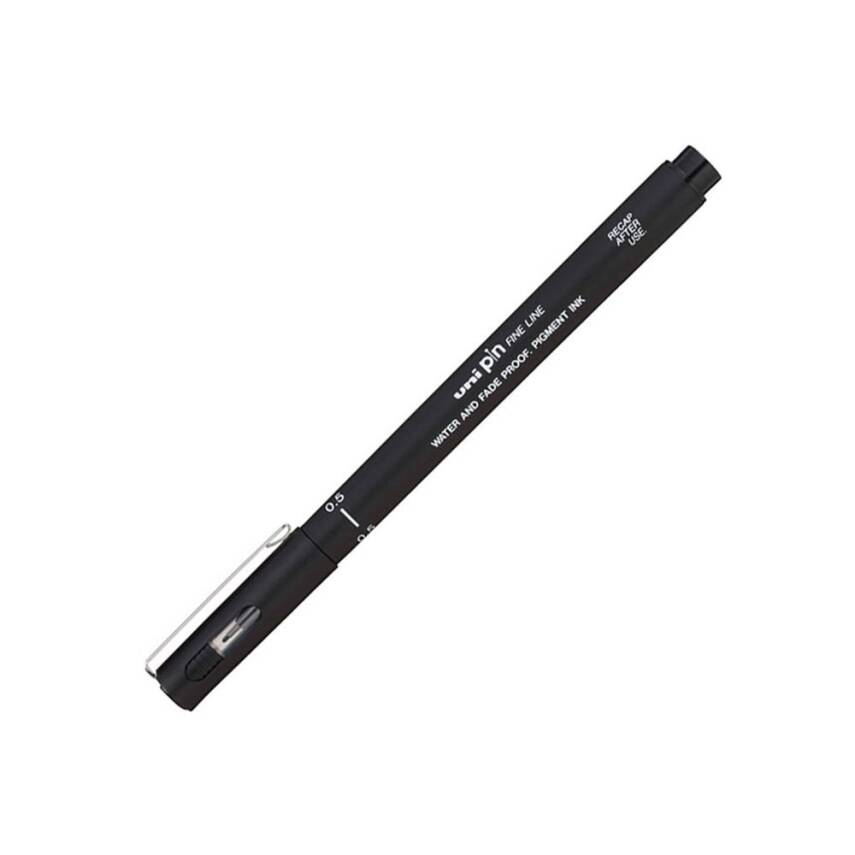 Uni-Ball Pin Fine Line Teknik Çizim Kalemi 0.5 mm Siyah - 1