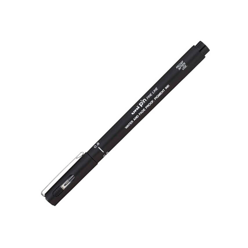 Uni-Ball Pin Fine Line Teknik Çizim Kalemi 0.8 mm Siyah - 1