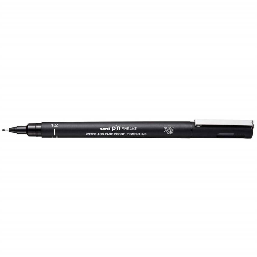 Uni-Ball Pin Fine Line Teknik Çizim Kalemi 1.2 mm Siyah - 1