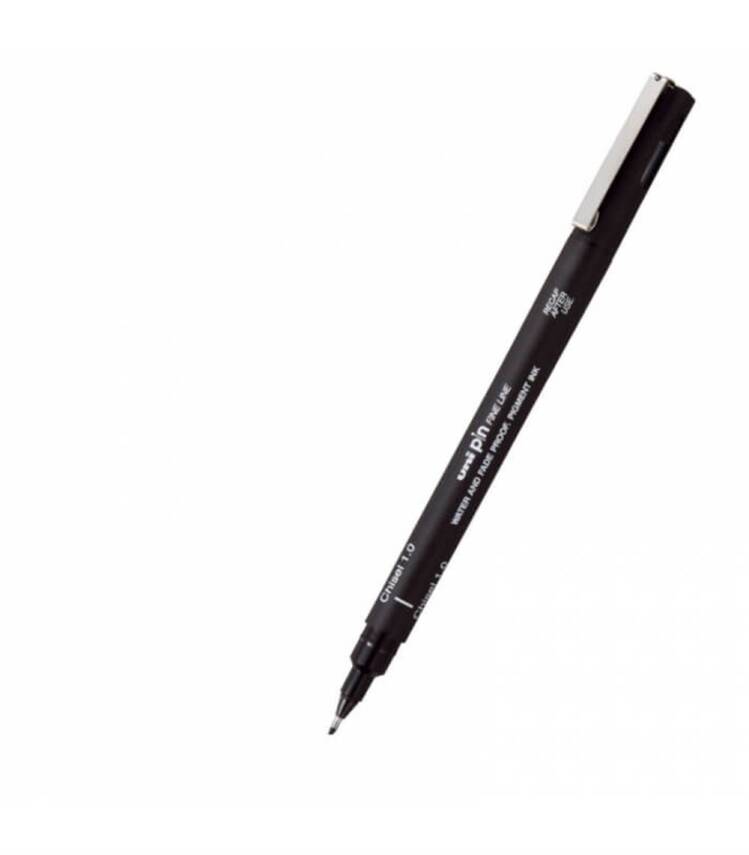 Uni-Ball Uni Pin Chisel 1.0 CS1-200 Siyah - 1