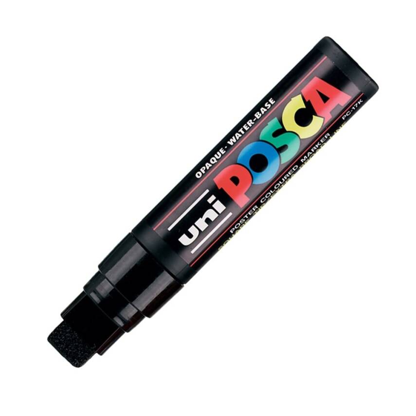 Uni Posca Pc-17K Acrylic Marker 15 mm Chisel Tip Black - 1