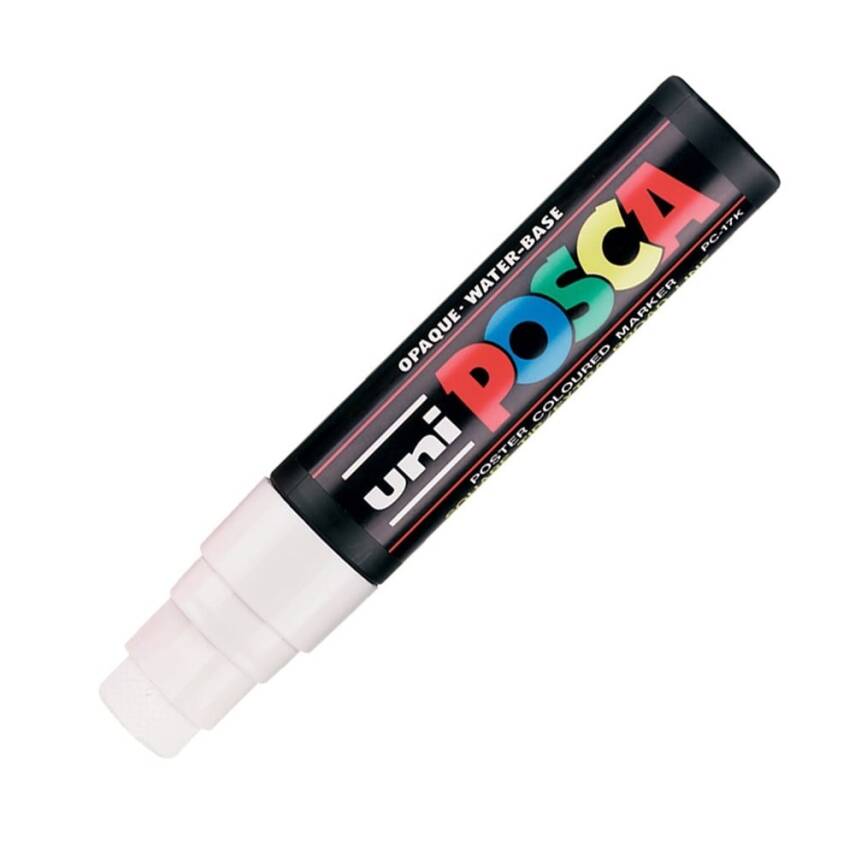Uni Posca Pc-17K Posca Poster Marker15 mm Kesik Uç Beyaz - 2