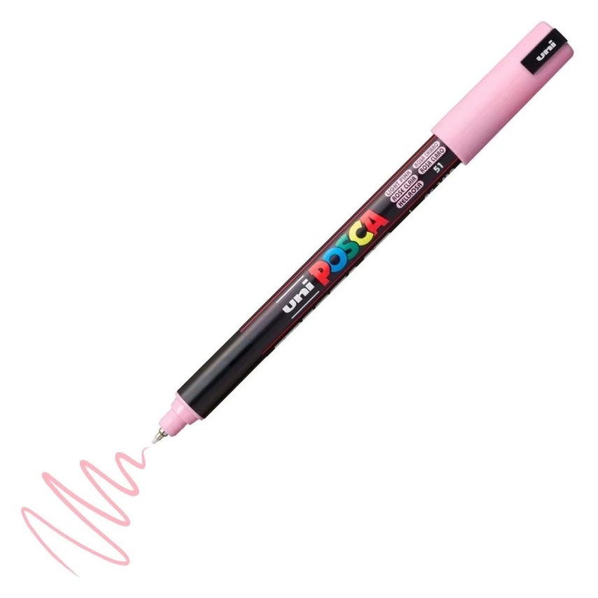 Uni Posca Pc-1Mr Acrylic Marker 0.7 mm Light Pink - 1
