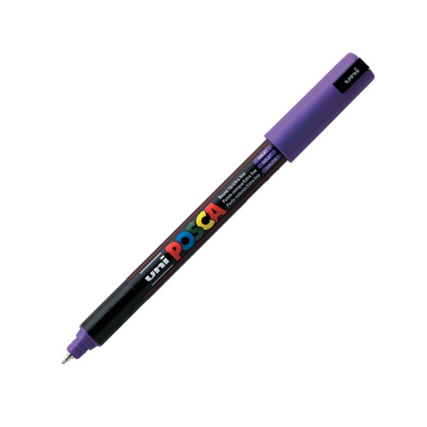 Uni Posca Pc-1Mr Acrylic Marker 0.7 mm Purple - 1