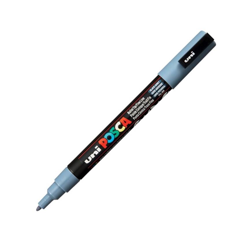 Uni Posca Pc-3M Boyama Markörü 0.9-1.3 mm Kurşun Gri - 1
