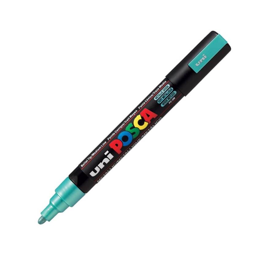 Uni Posca Pc-5M Acrylic Marker 1.8-2.5 mm Metallic Green - 1