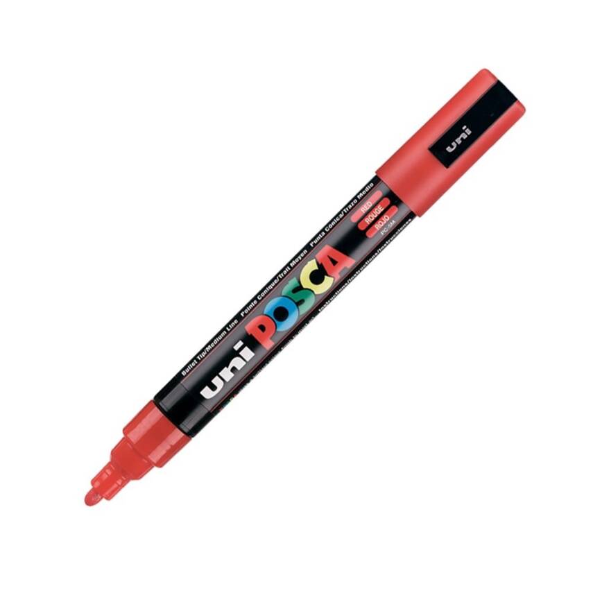 Uni Posca Pc-5M Acrylic Marker 1.8-2.5 mm Red - 1