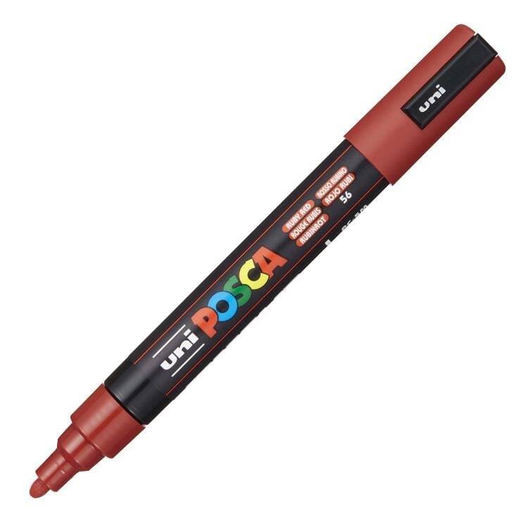 Uni Posca Pc-5M Acrylic Marker 1.8-2.5 mm Ruby Red - 1