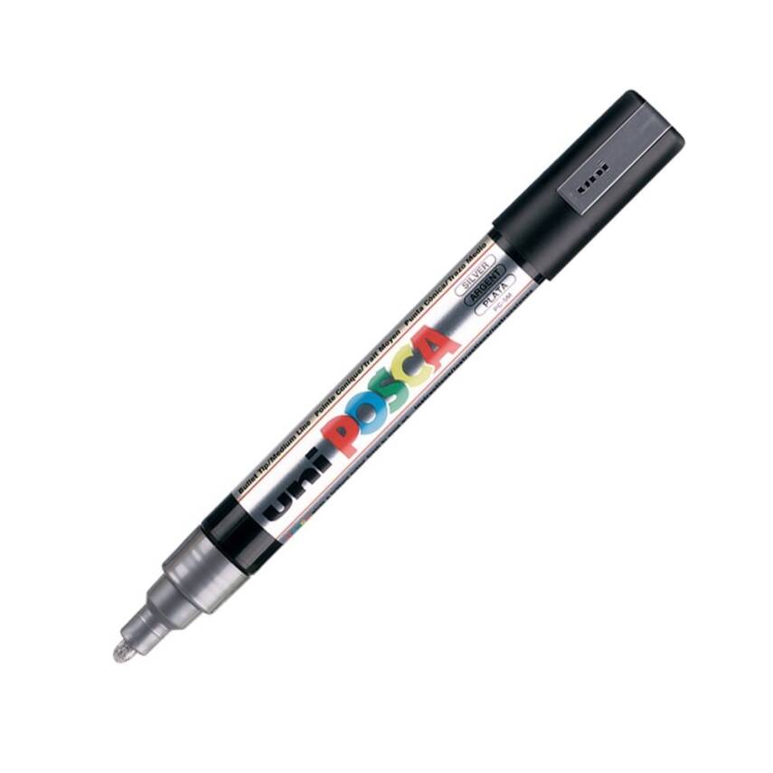 Uni Posca Pc-5M Acrylic Marker 1.8-2.5 mm Silver - 1