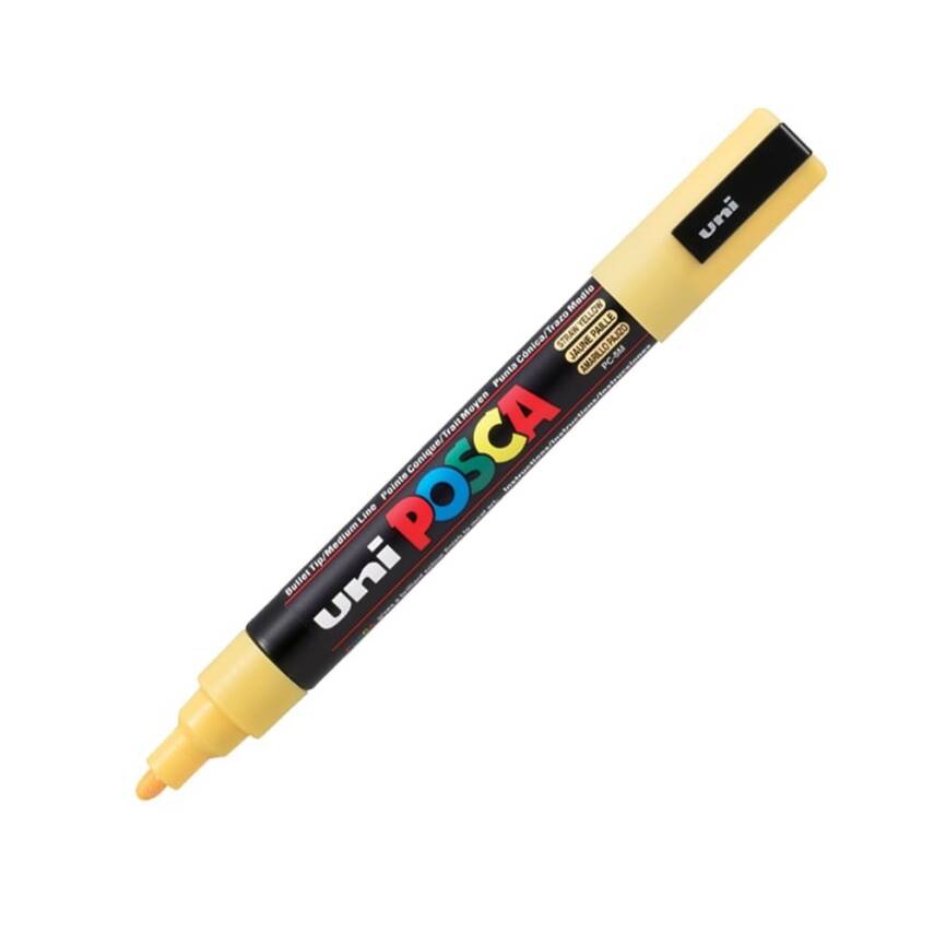 Uni Posca Pc-5M Acrylic Marker 1.8-2.5 mm Straw Yellow - 1