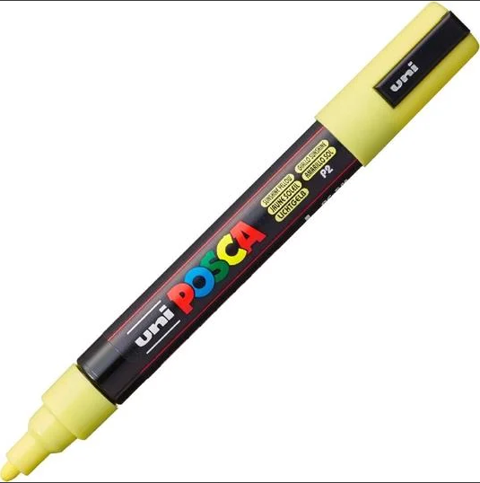 Uni Posca Pc-5M Boyama Markörü 1.8-2.5 mm Güneş Sarısı - 1