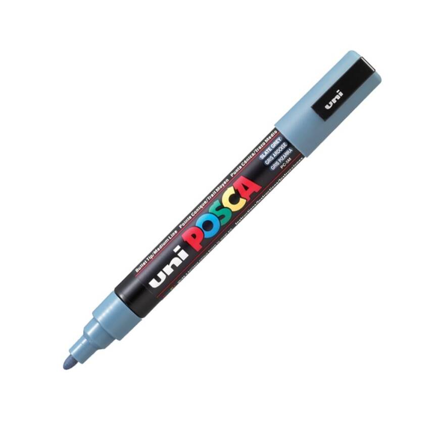 Uni Posca Pc-5M Boyama Markörü 1.8-2.5 mm Kurşun Gri - 1