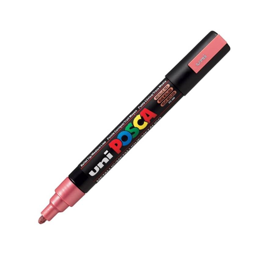 Uni Posca Pc-5M Boyama Markörü 1.8-2.5 mm Metalik Kırmızı - 1