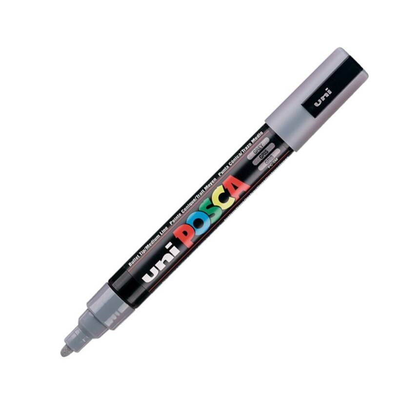 Uni Posca PC-5M Painting Marker 1.8-2.5 mm Gray - 1