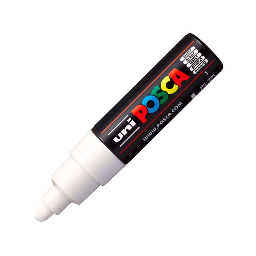 Uni Posca Pc-7M Acrylic Marker 4.5-5.5 mm White - 1